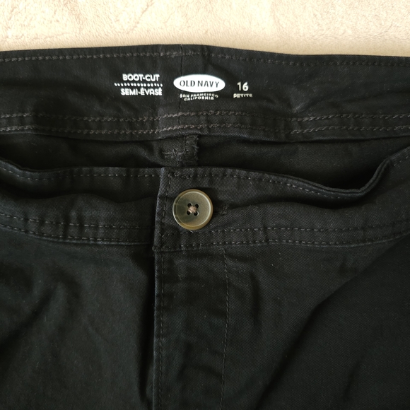 Old Navy Black Bootcut Khaki Casual Chino Pants - Picture 5 of 6
